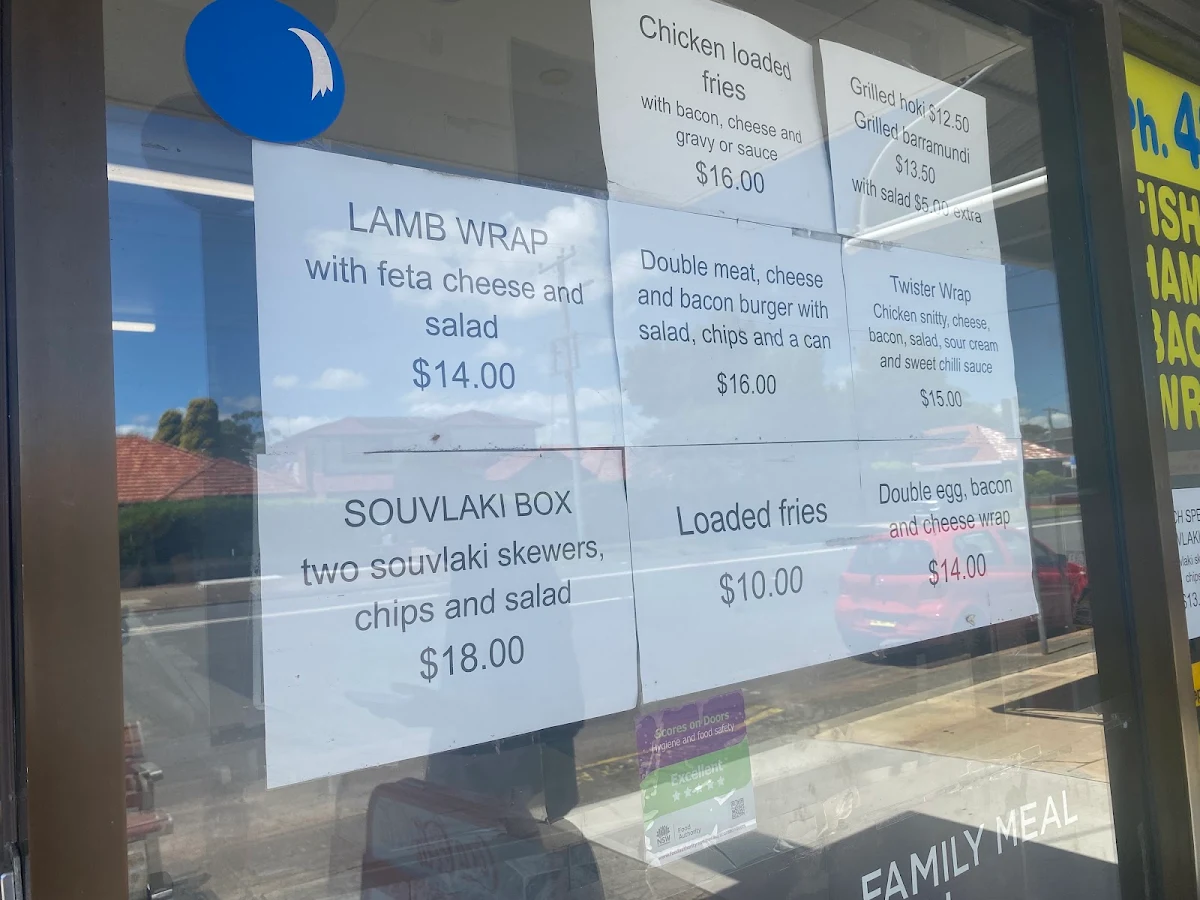 Menu, The Avenue Takeaway