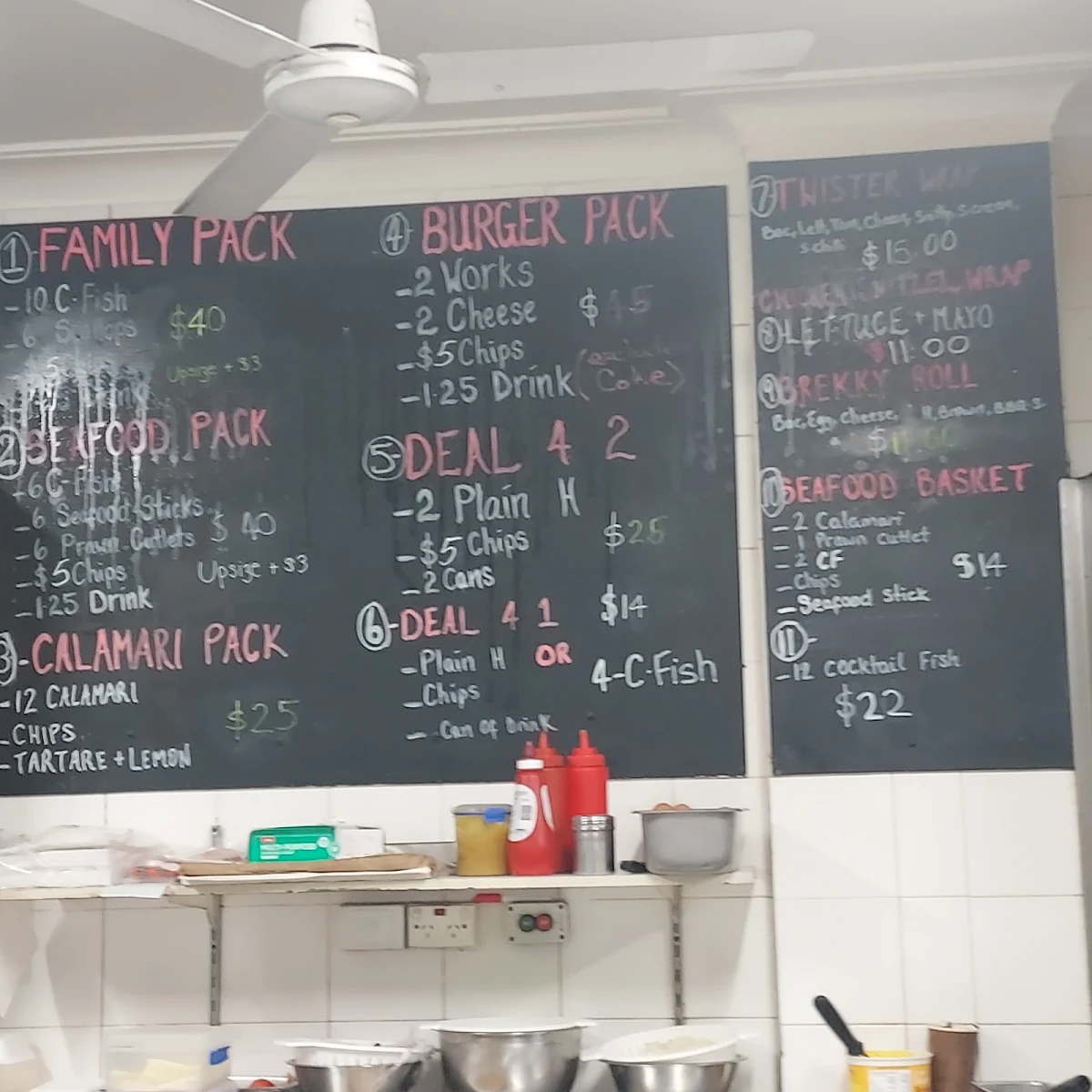 Menu, The Avenue Takeaway