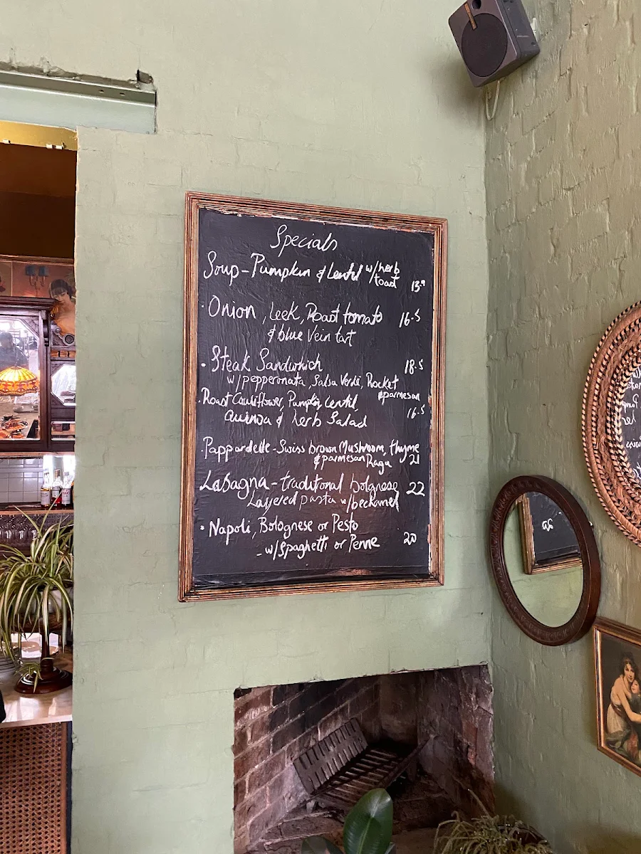 Menu, Tin Pot Cafe