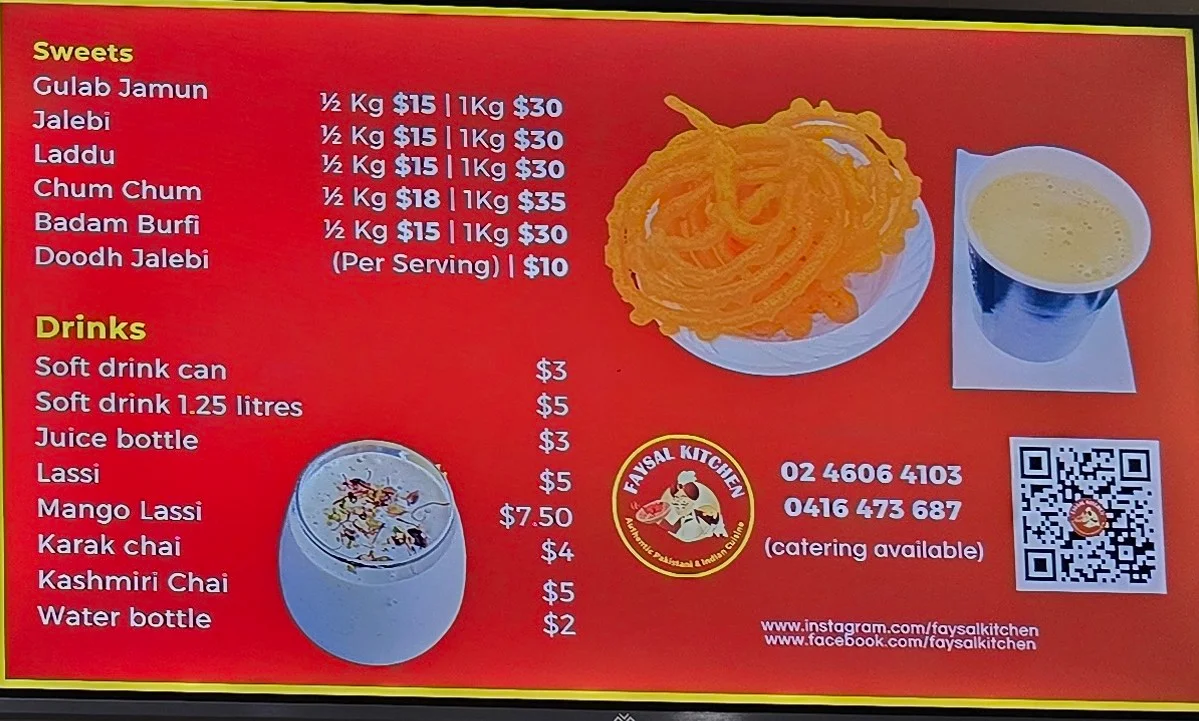 Menu, Alif Dining