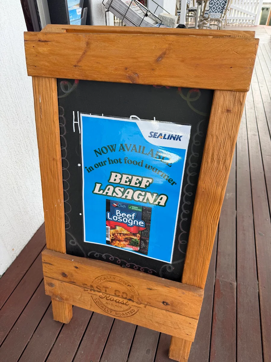 Menu, Sealink Departure Lounge Cafe