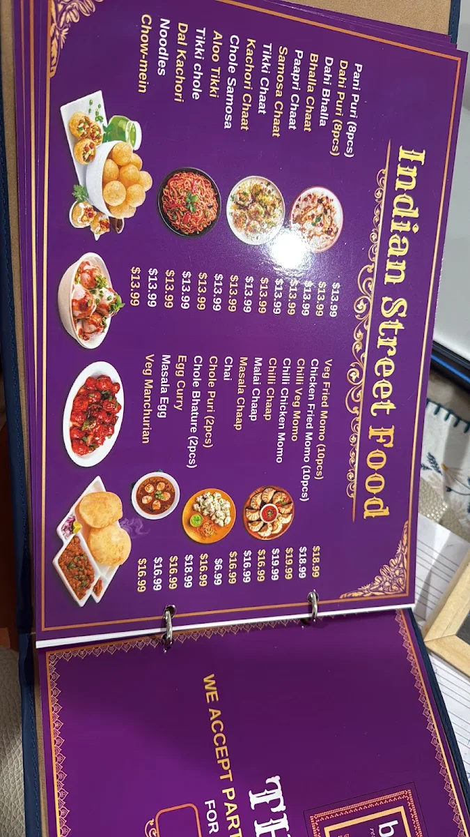 Menu, Bombay Bliss