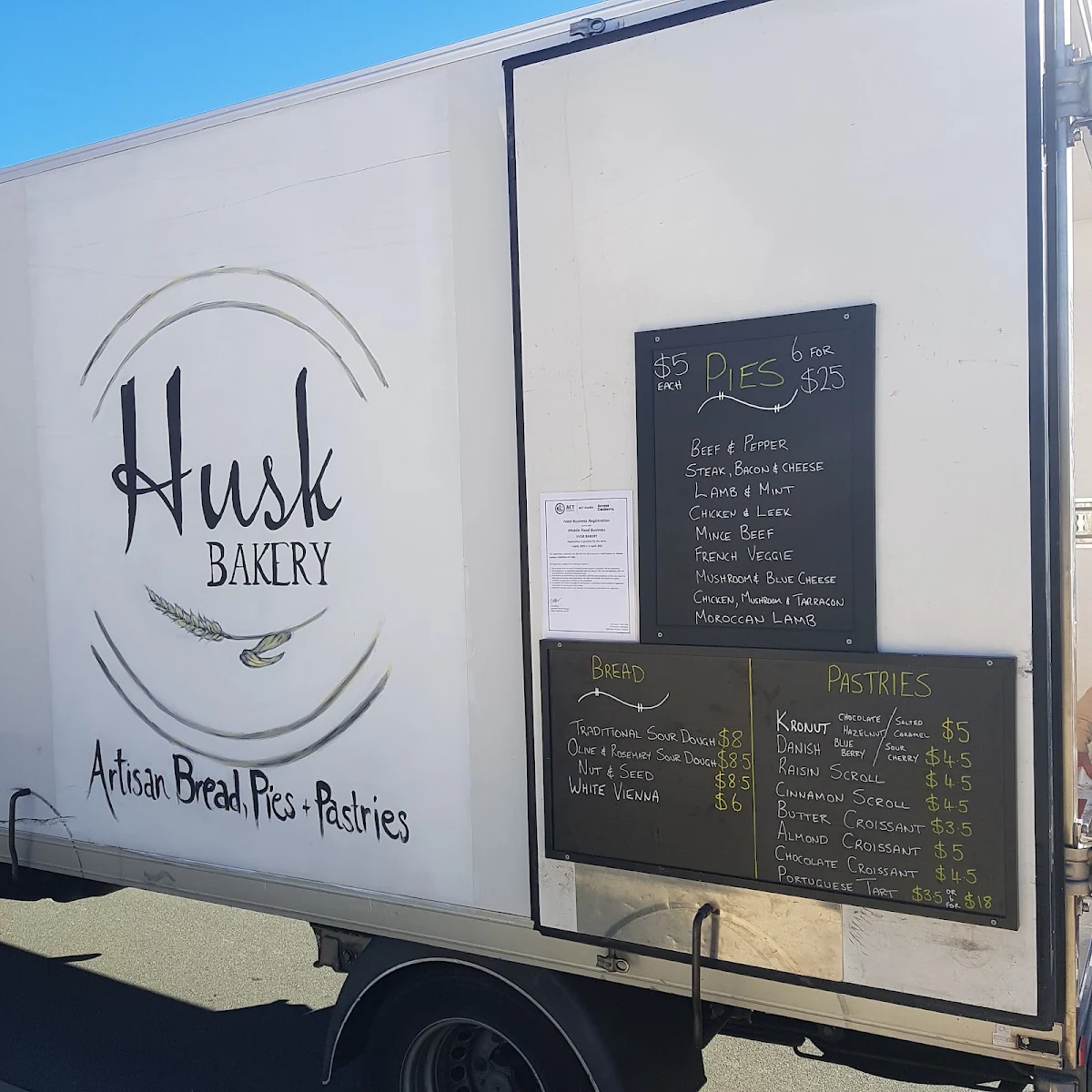 Menu, The Husk Bakery and Cafe