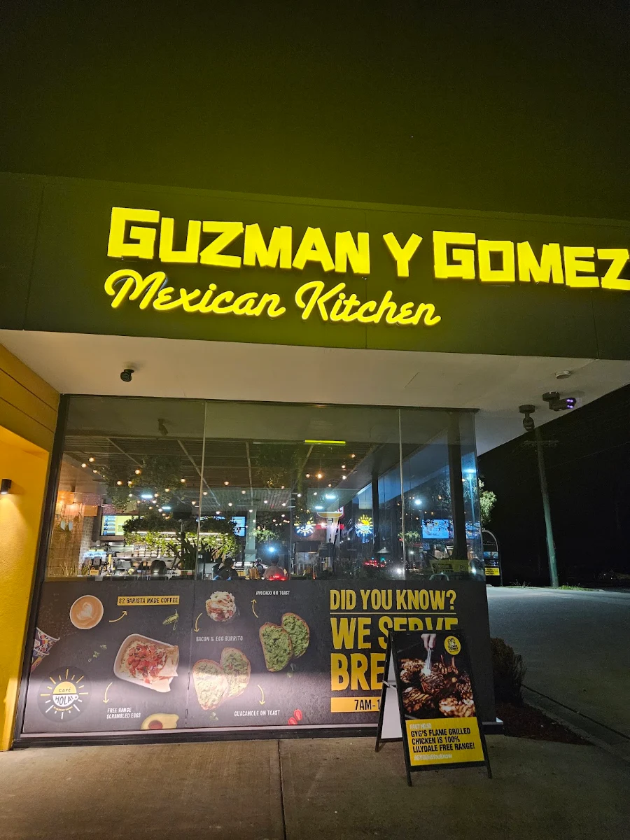 Menu, Guzman y Gomez - Seven Hills