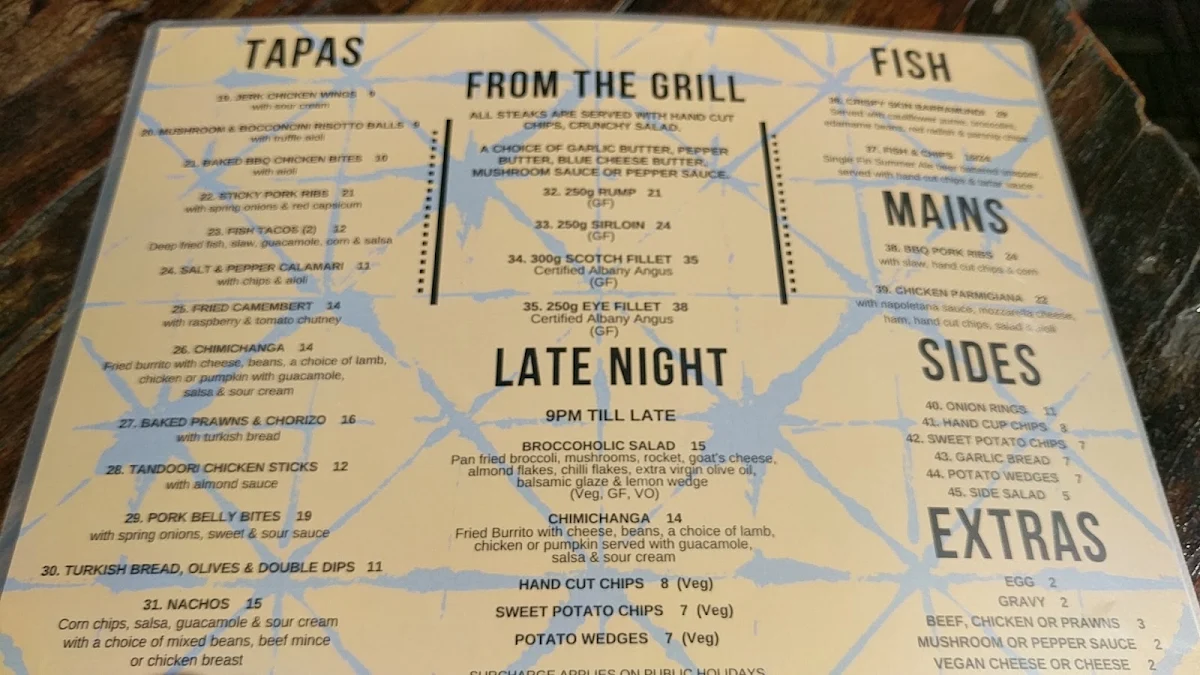Menu, Oceans 6019