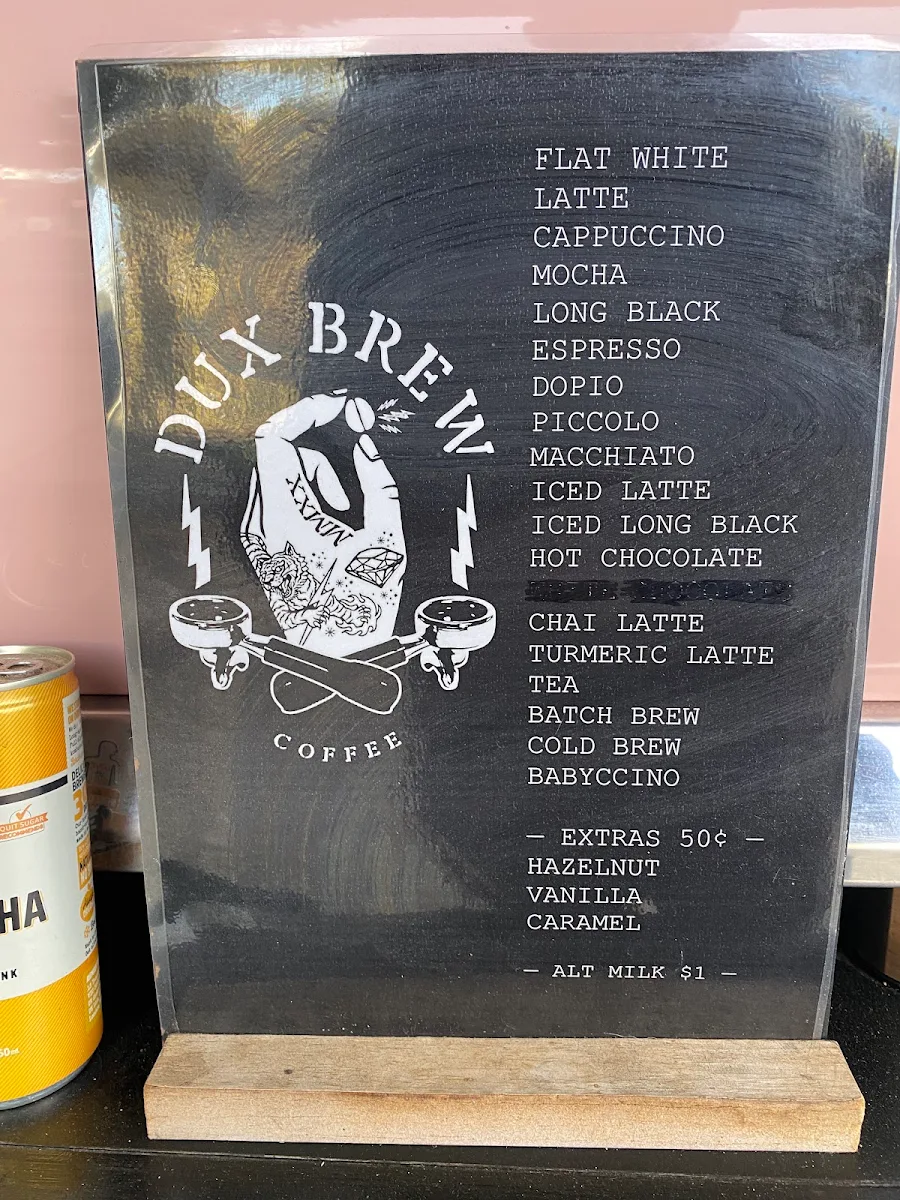 Menu, Dux Brew Toowong