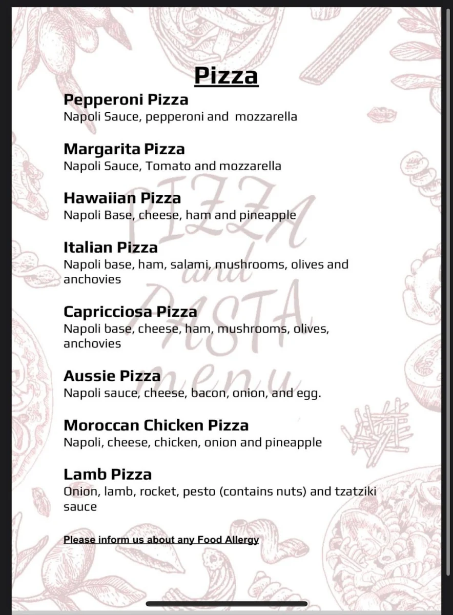 Menu, Table 51
