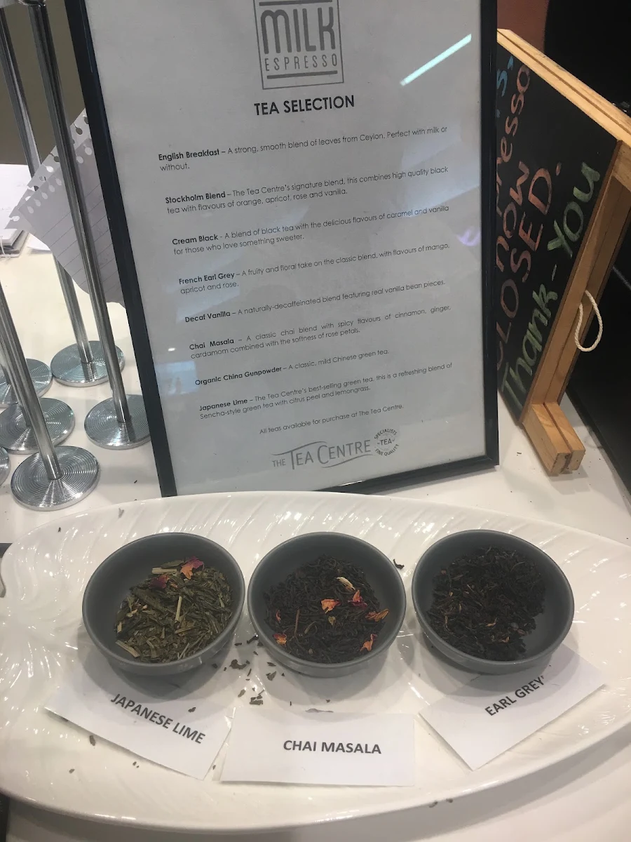 Menu, Milk Espresso