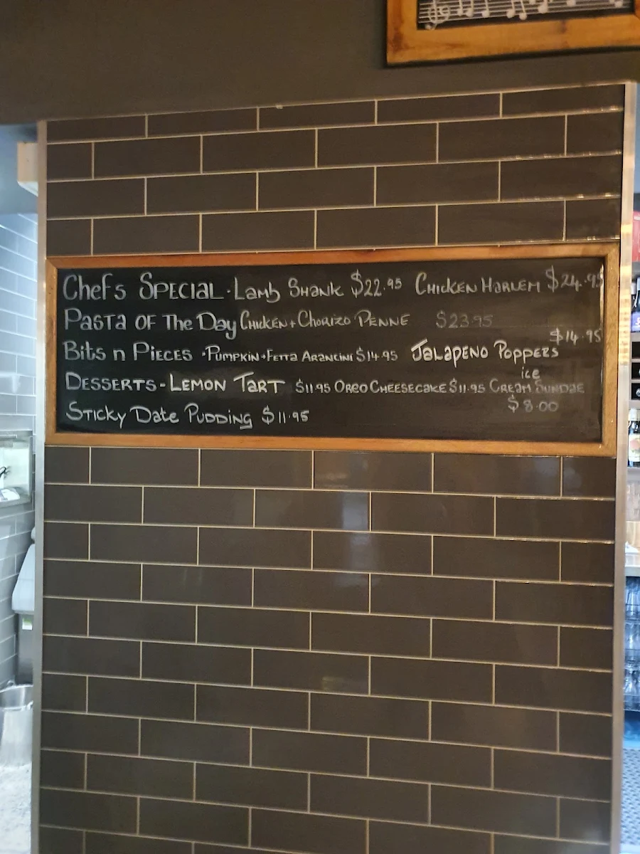 Menu, The B Bar Baldivis