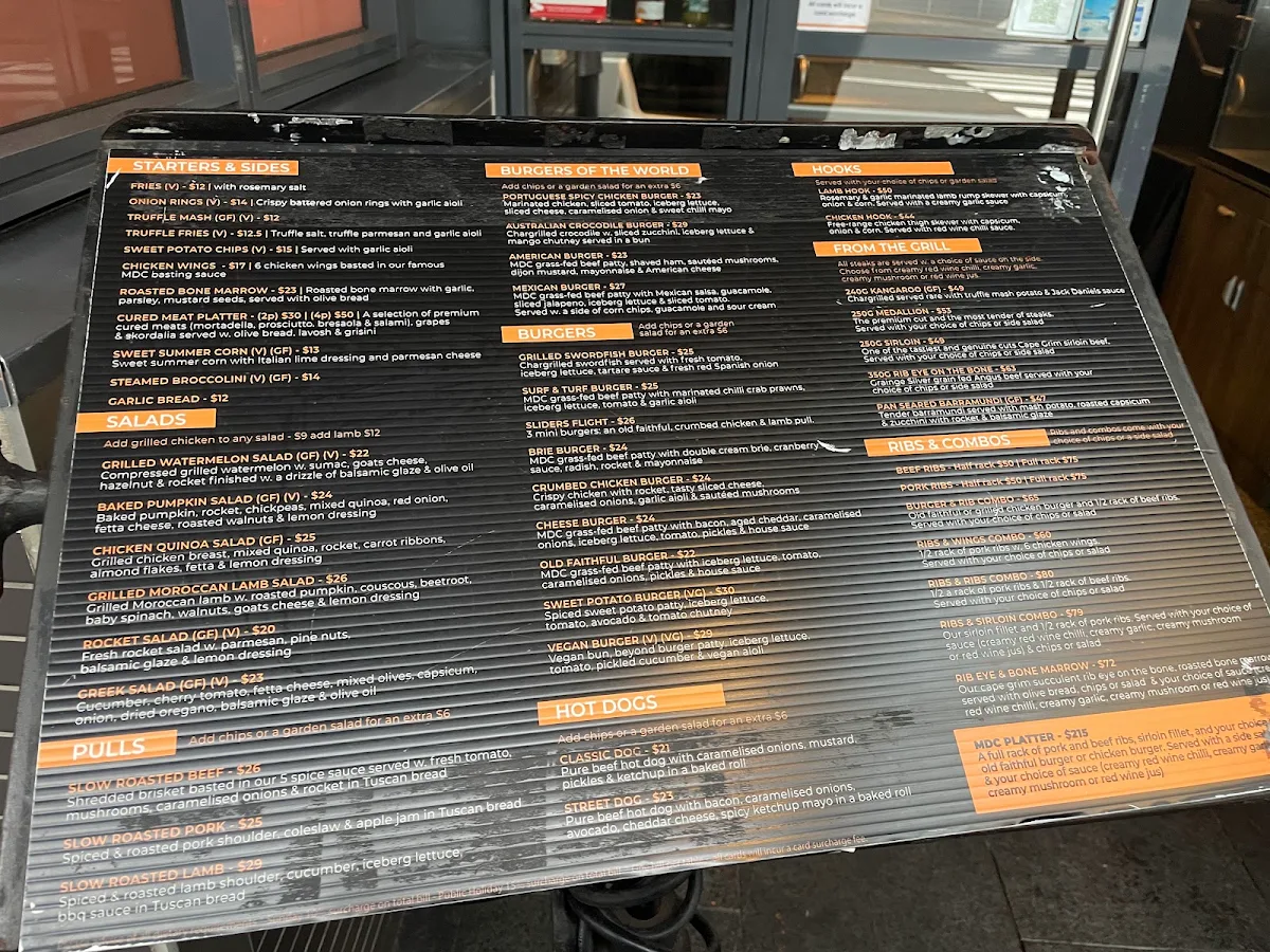 Menu, Meat District Co.