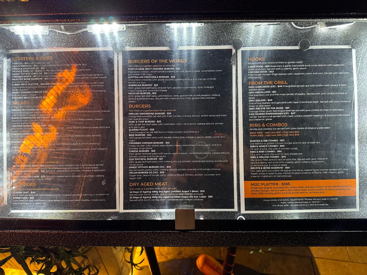 Menu, Meat District Co.