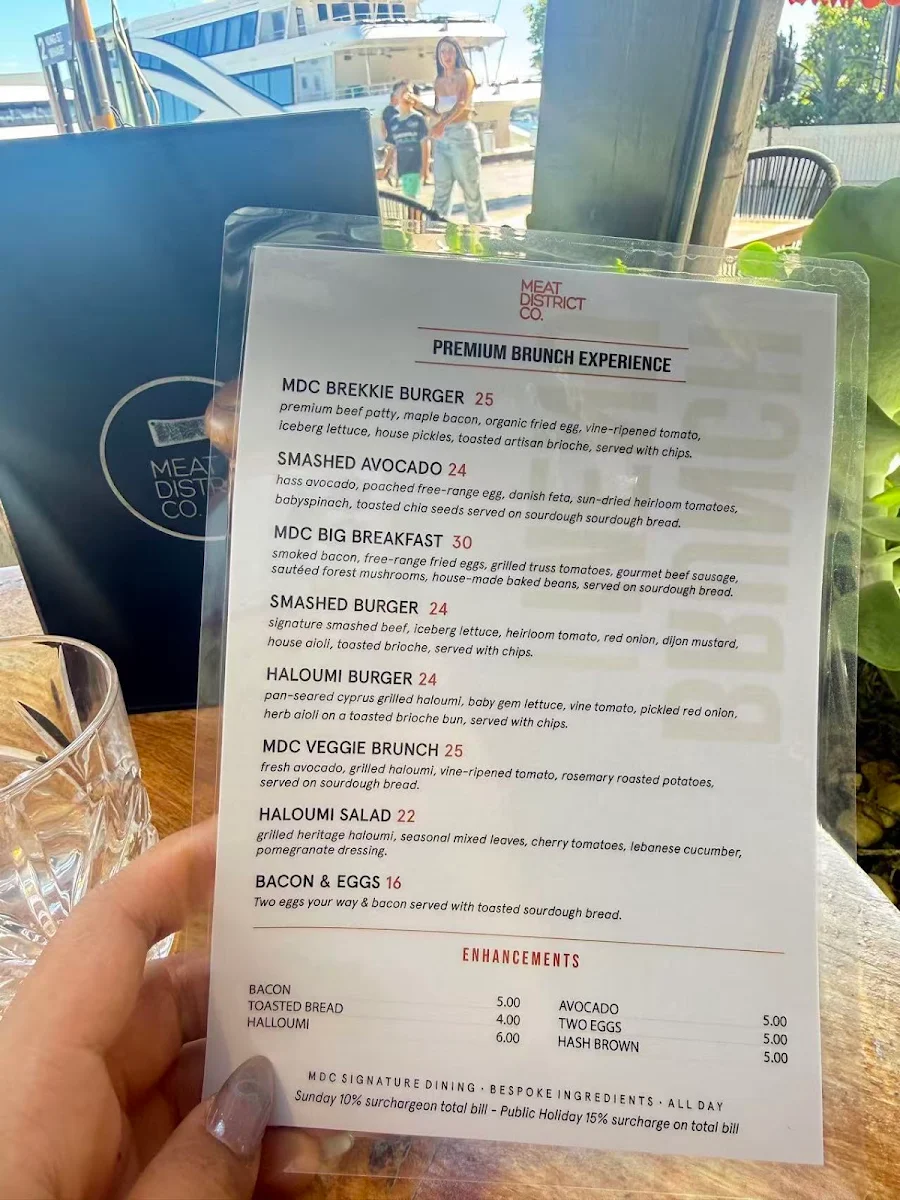 Menu, Meat District Co.