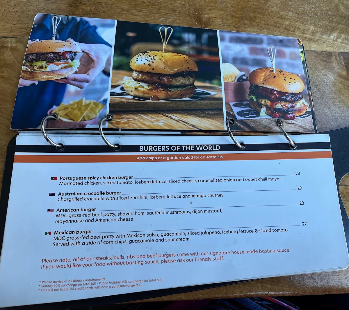 Menu, Meat District Co.