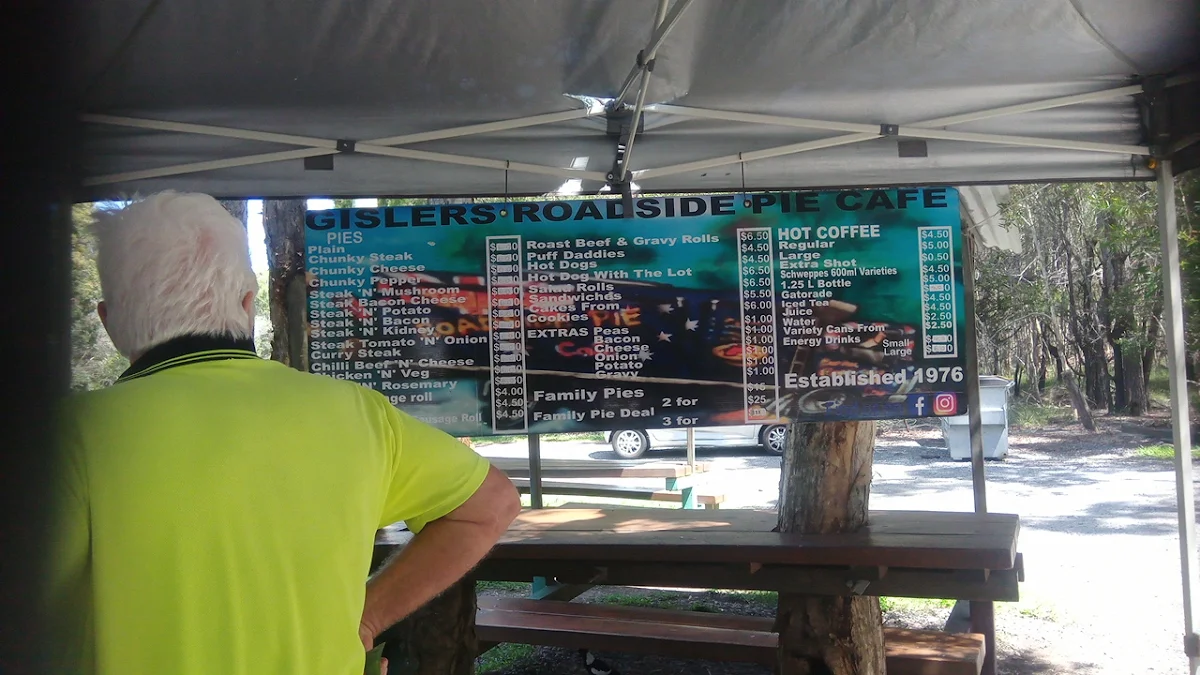 Menu, Gisler's Roadside Pie Cafe