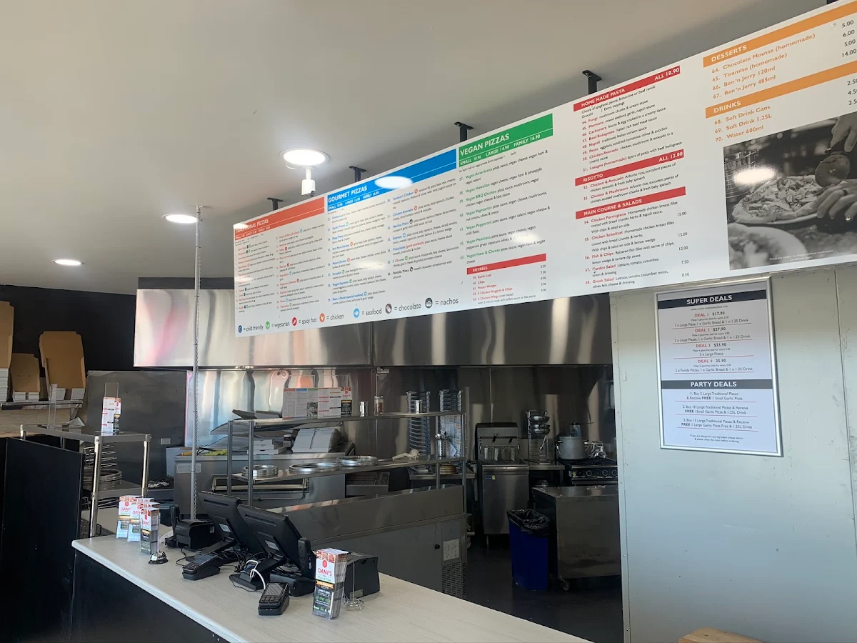 Menu, Dani's Italian Pizza & Pasta
