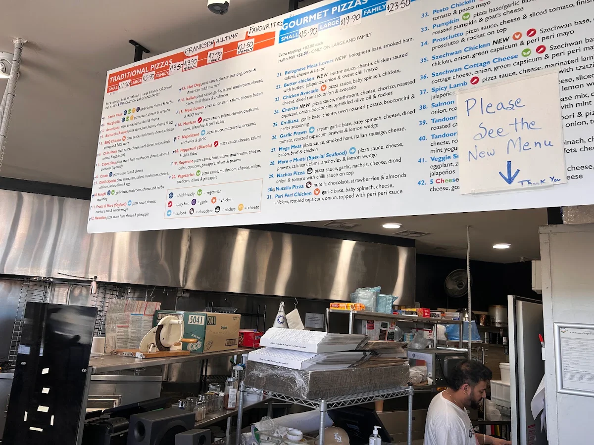 Menu, Dani's Italian Pizza & Pasta