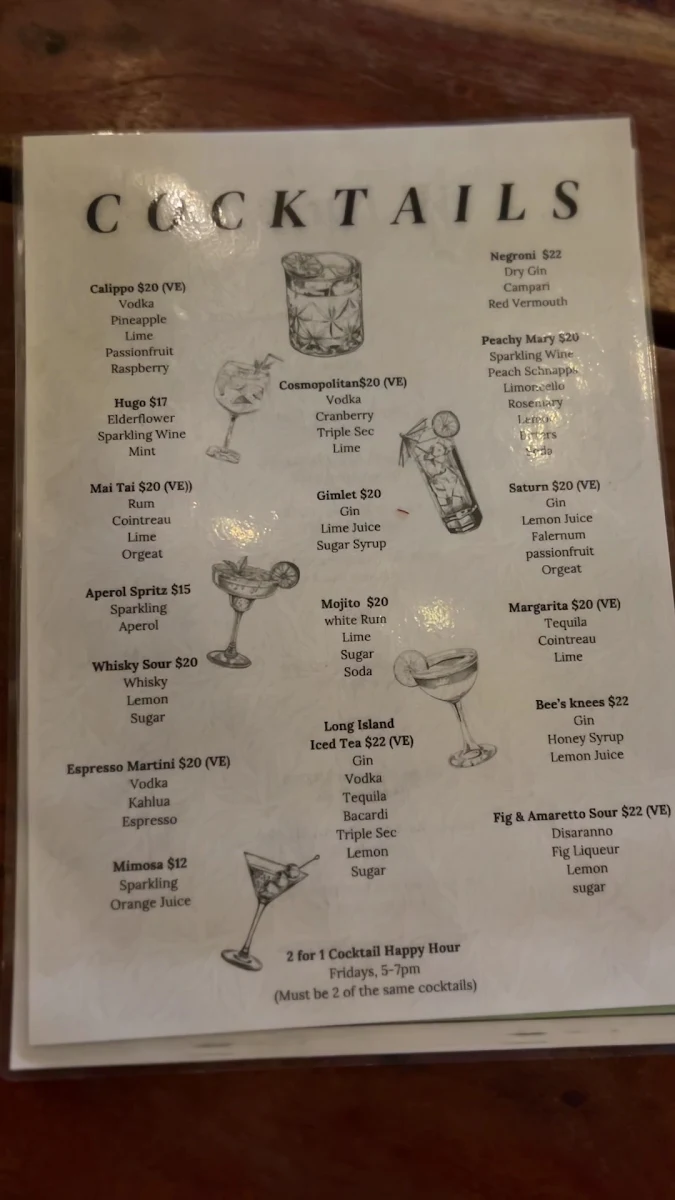 Menu, The Mayfair Bar