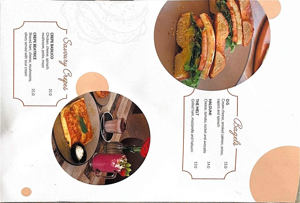 Menu, Profiterole Patisserie Roselands