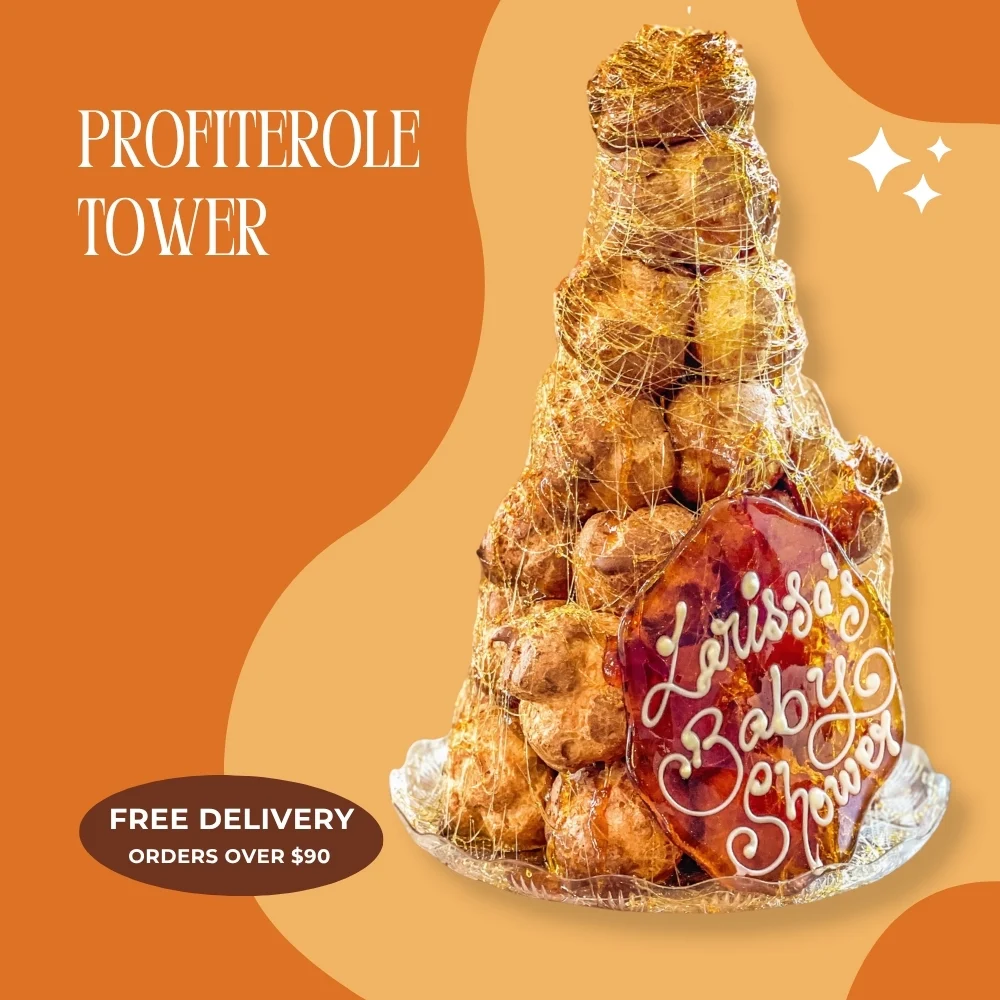 Menu, Profiterole Patisserie Roselands