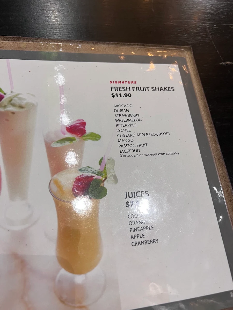 Menu, Holy Basil Parramatta