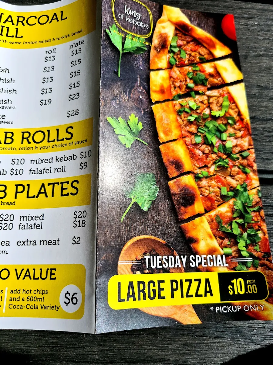 Menu, King of Kebabs