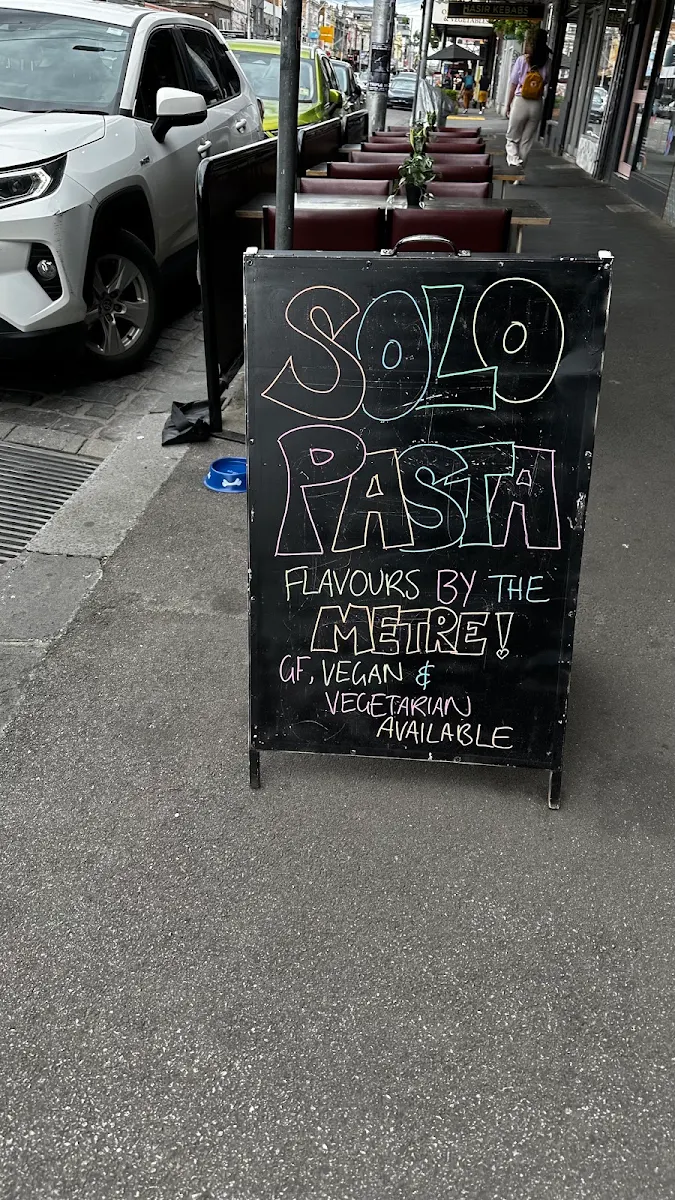 Menu, Solo Pasta