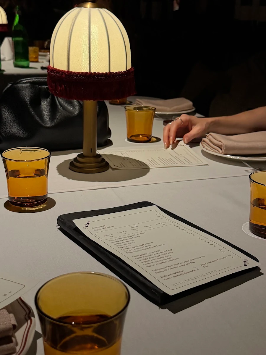 Menu, Osteria Luna