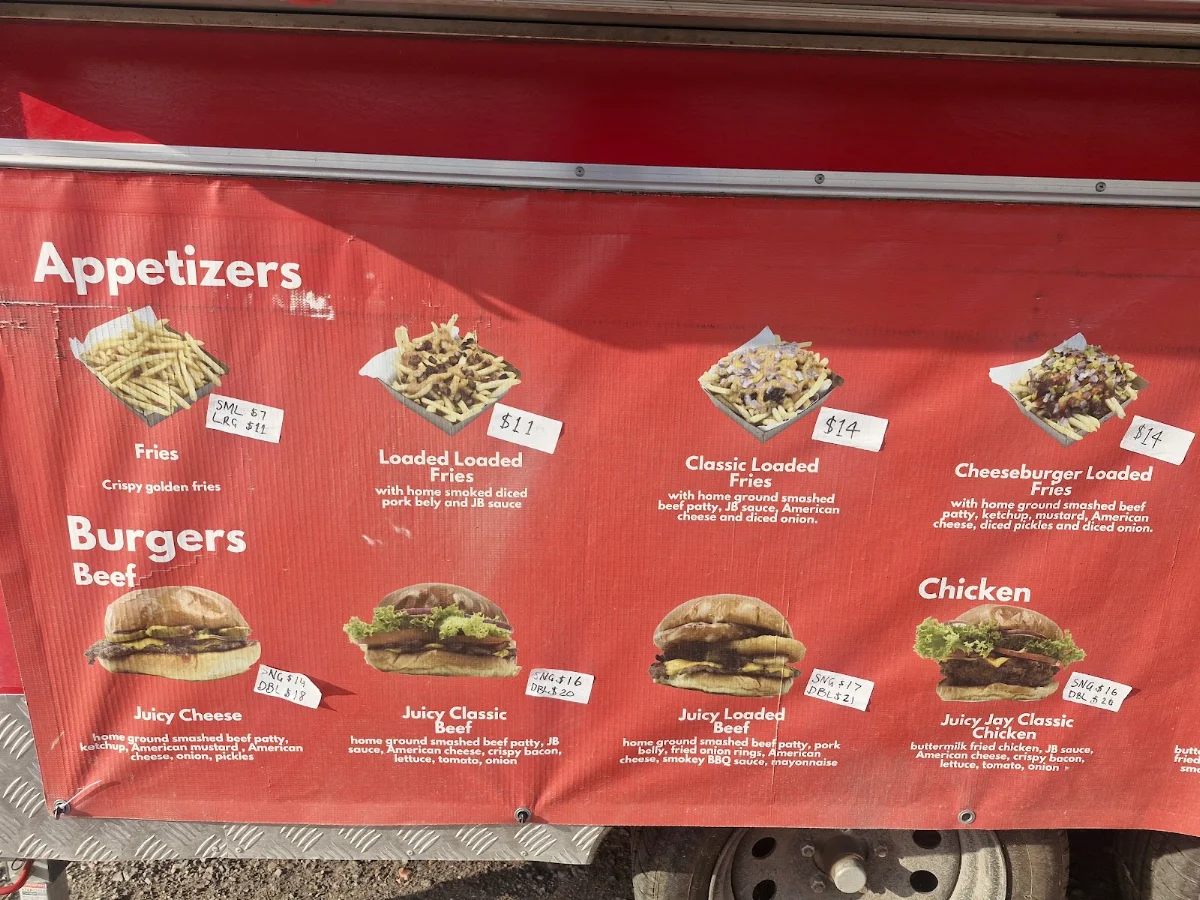 Menu, Juicy Burgers