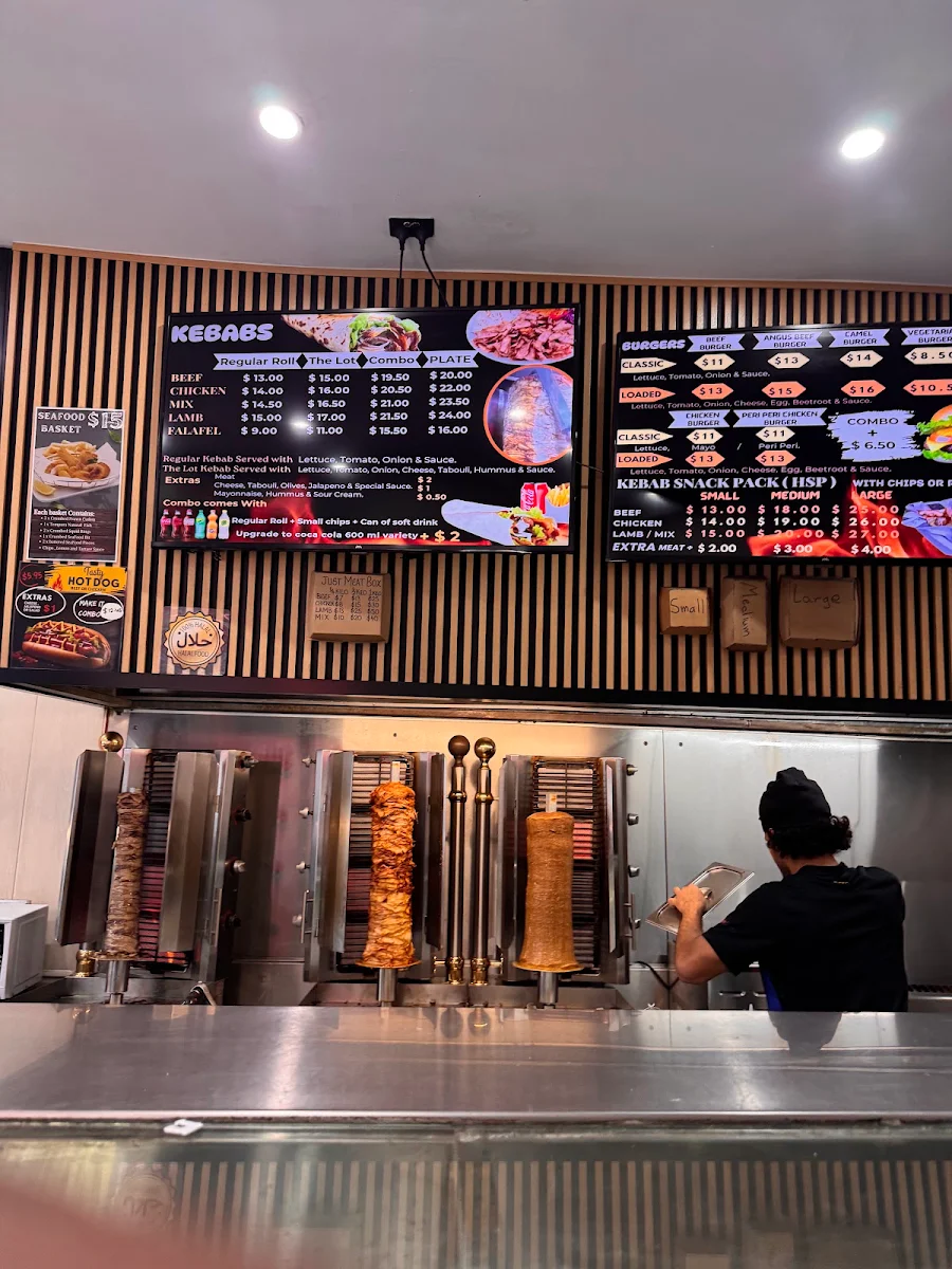 Menu, Bankstown Kebab House