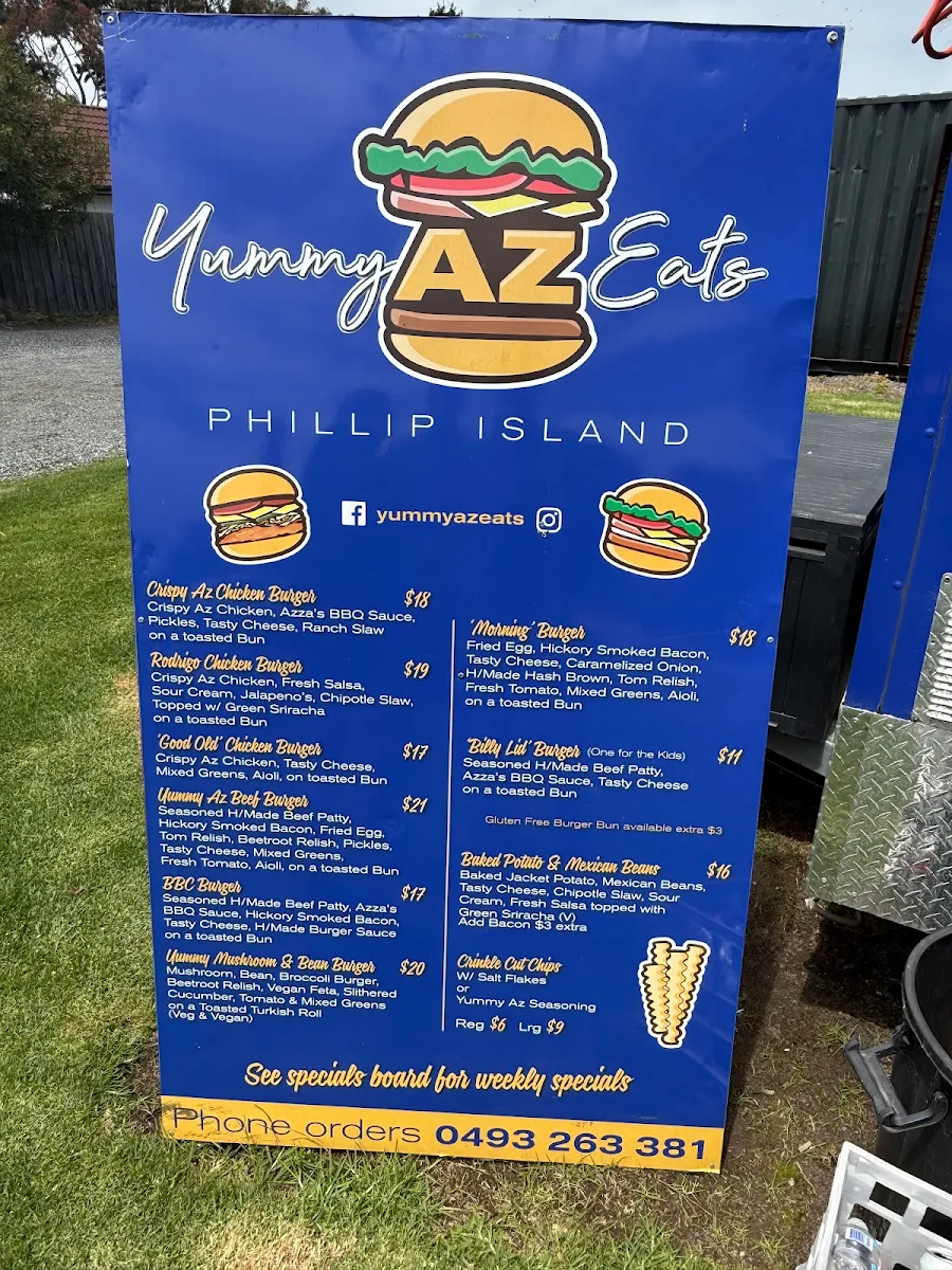Menu, Yummy Az Eats
