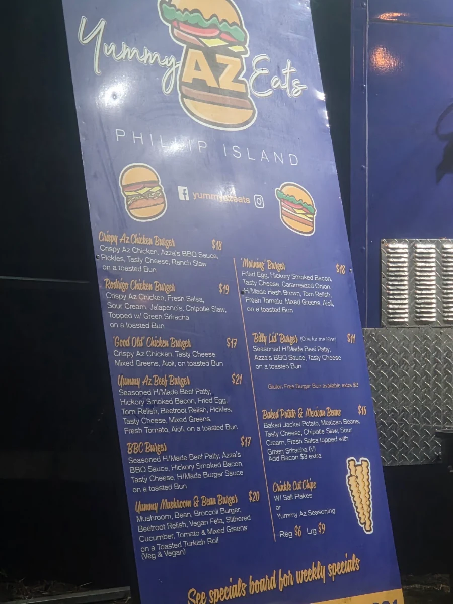 Menu, Yummy Az Eats