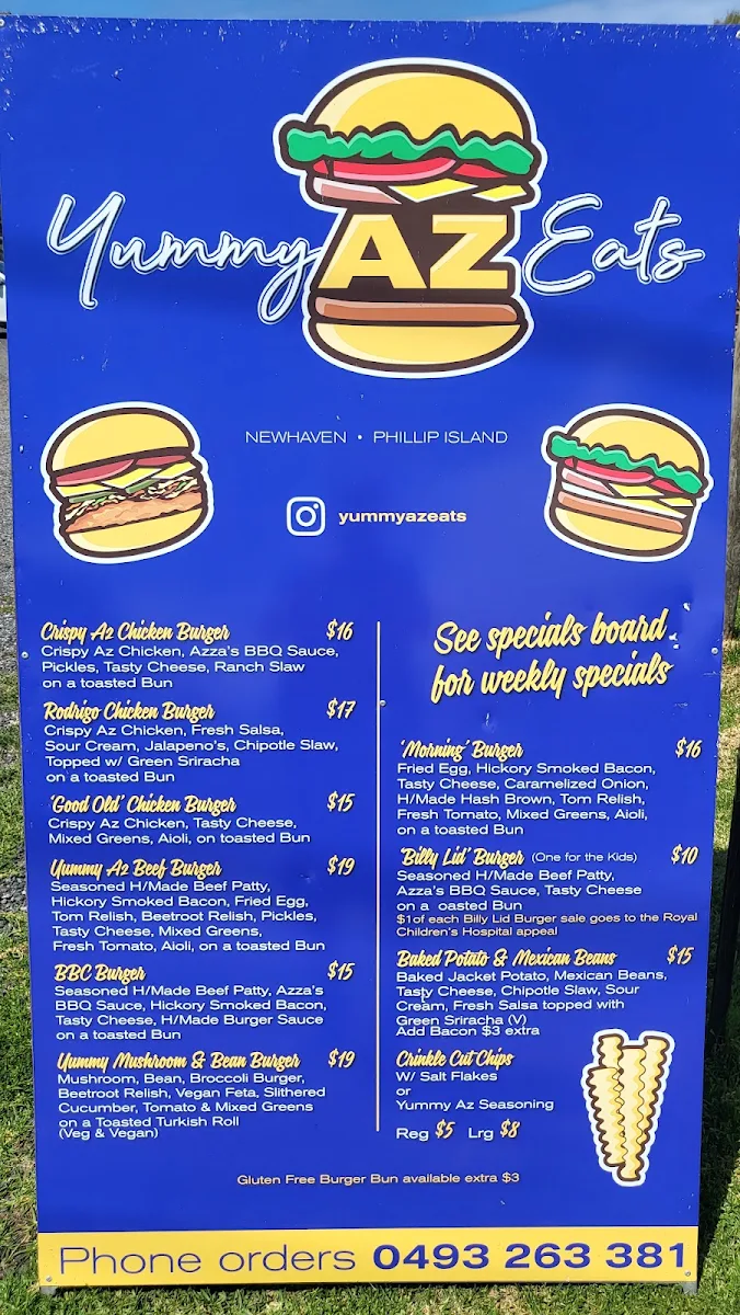Menu, Yummy Az Eats