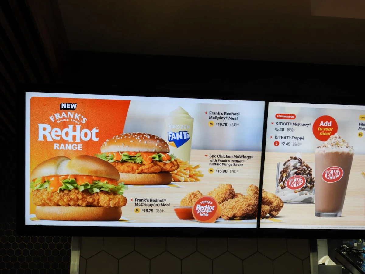Menu, McDonald's Seymour