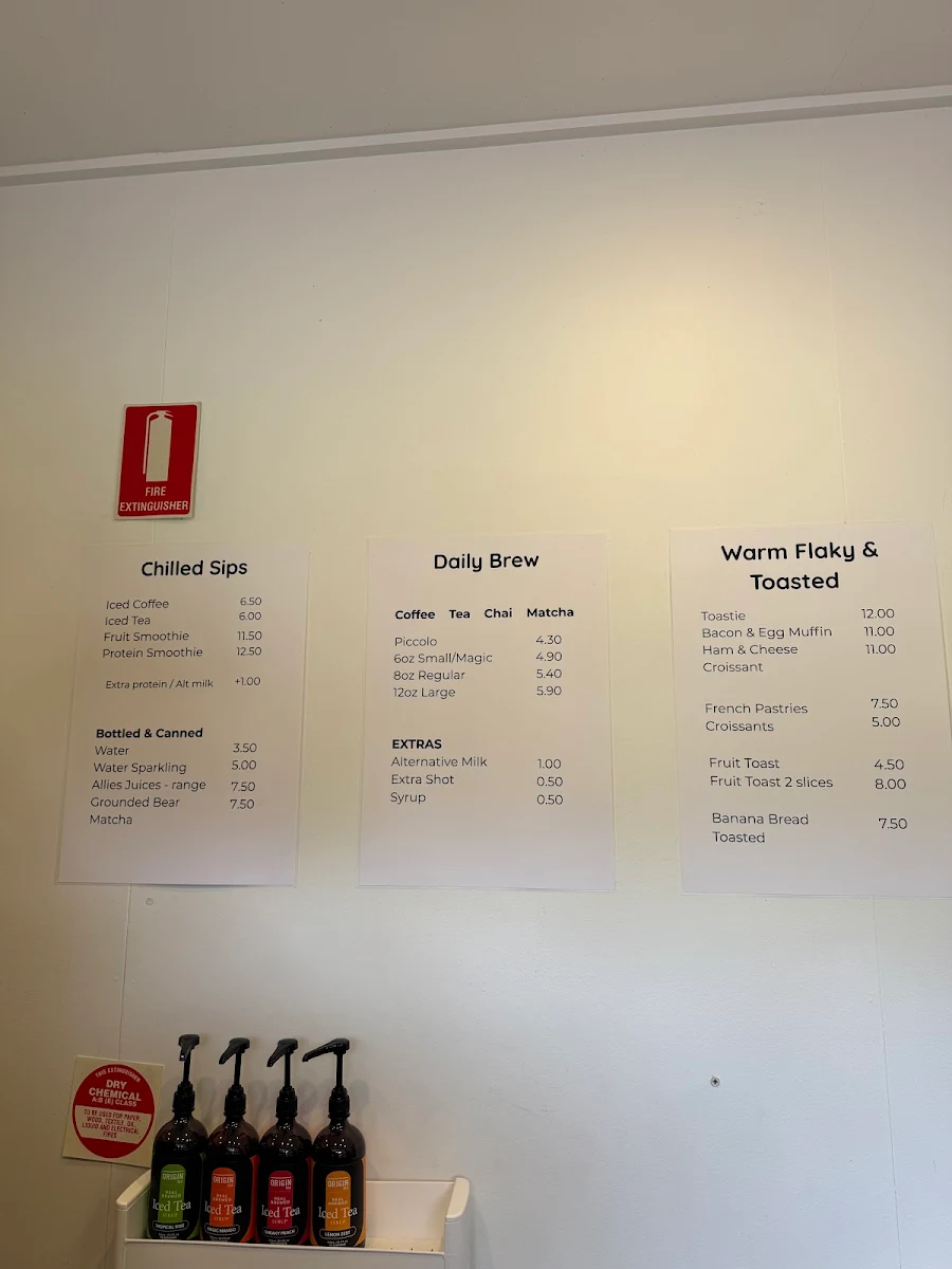 Menu, Walts@Hendra