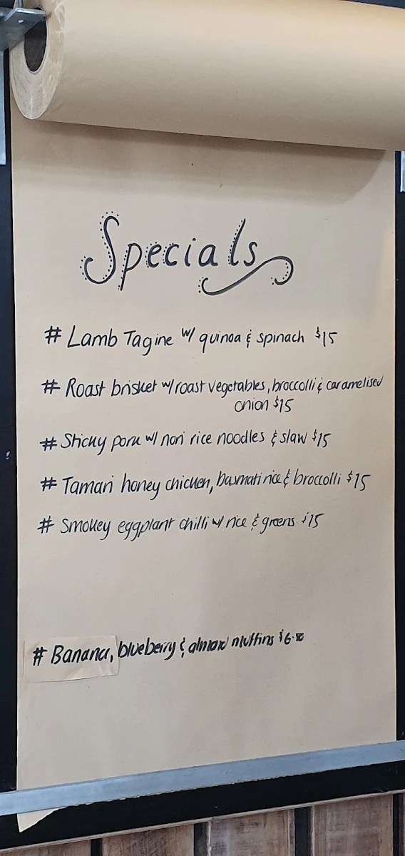 Menu, Skinny Dippers Cafe
