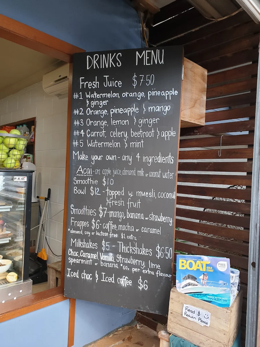 Menu, Cafe by the Bridge