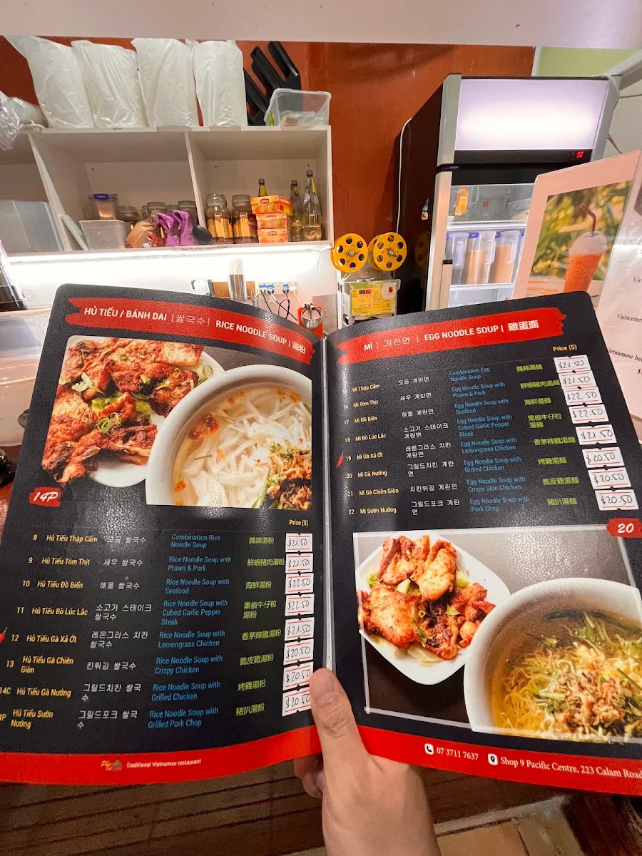 Menu, Pho Sai Gon