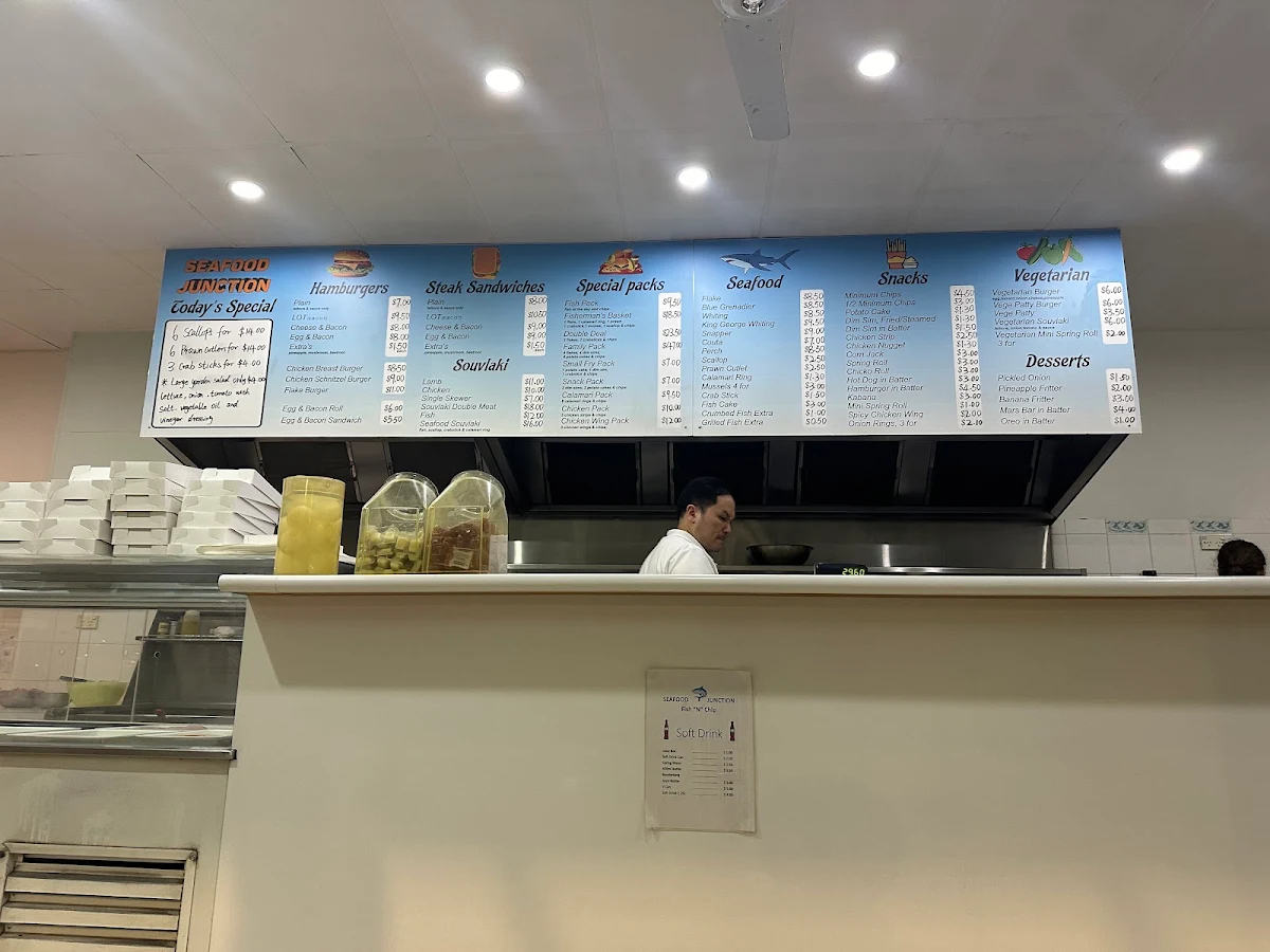 Menu, Seafood Junction
