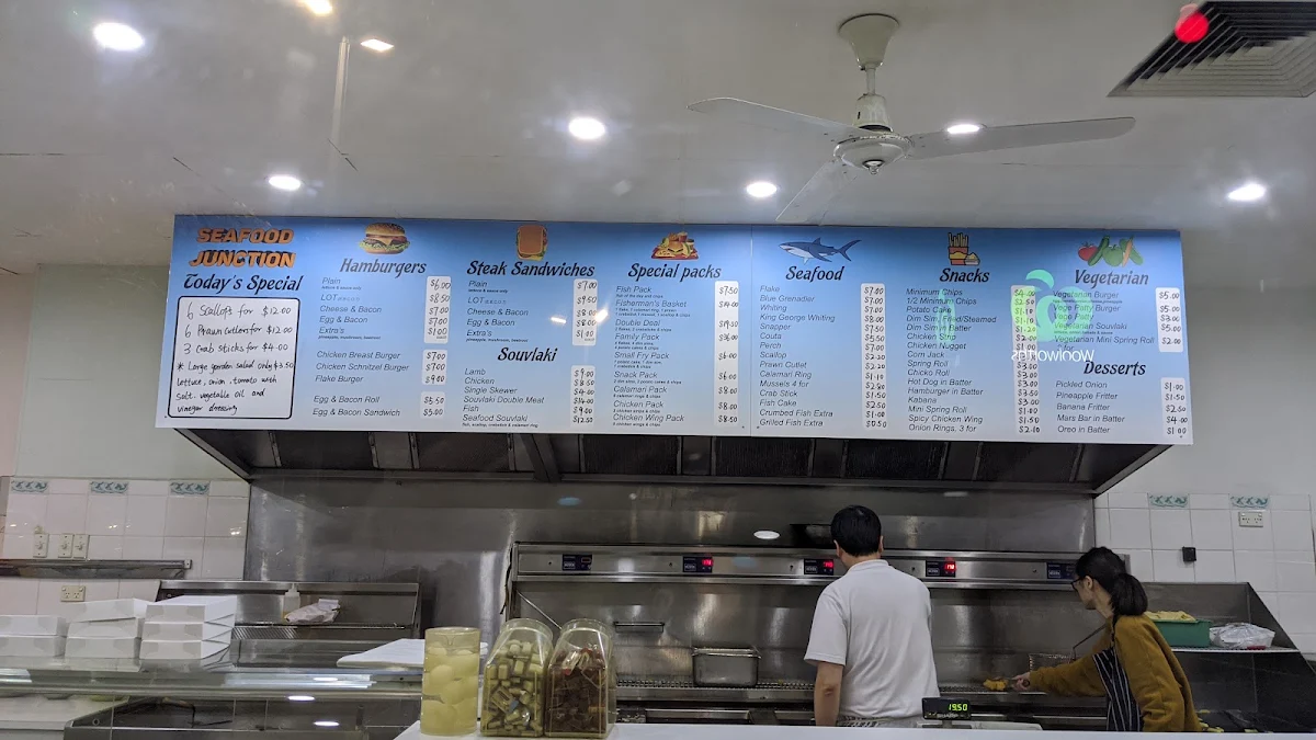 Menu, Seafood Junction