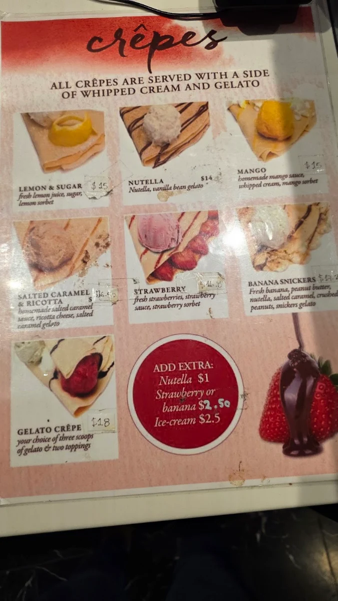 Menu, San Valentino