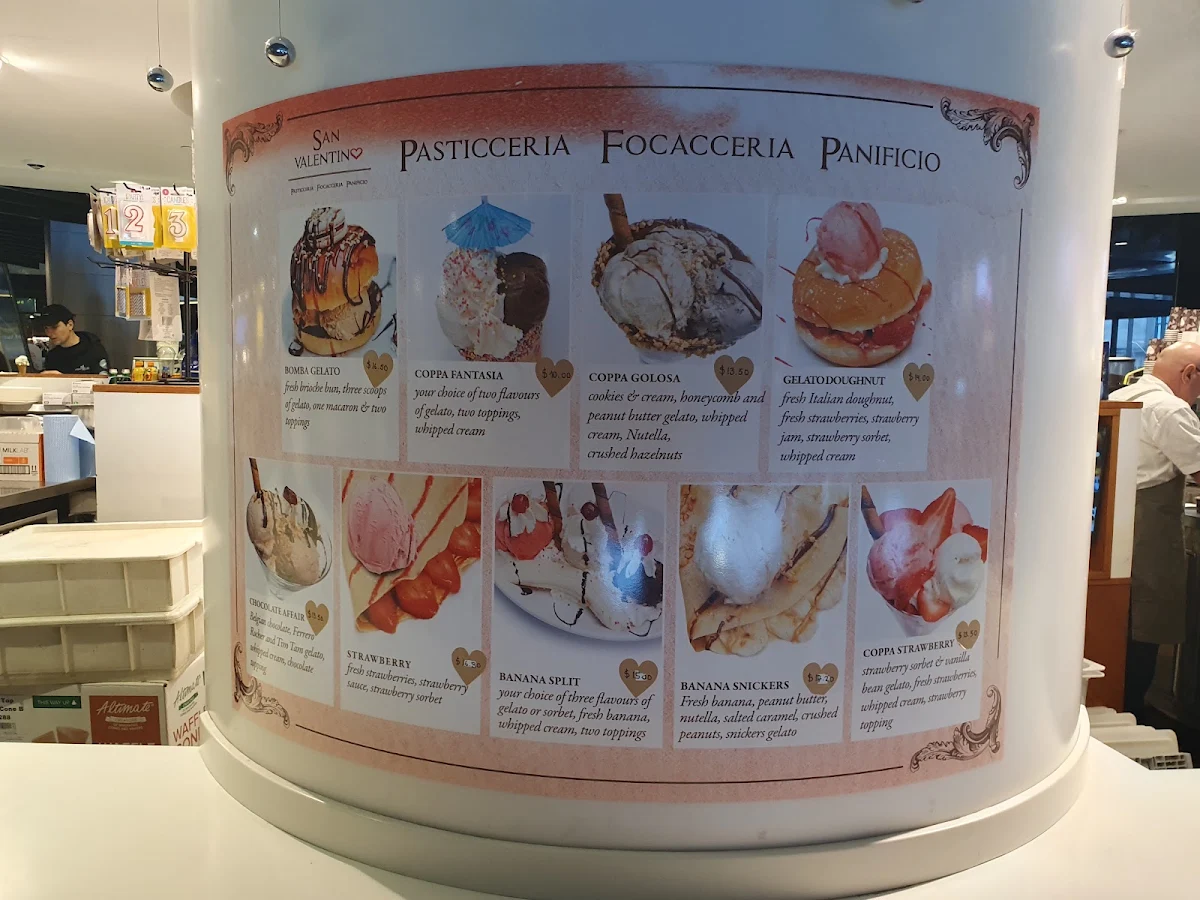 Menu, San Valentino