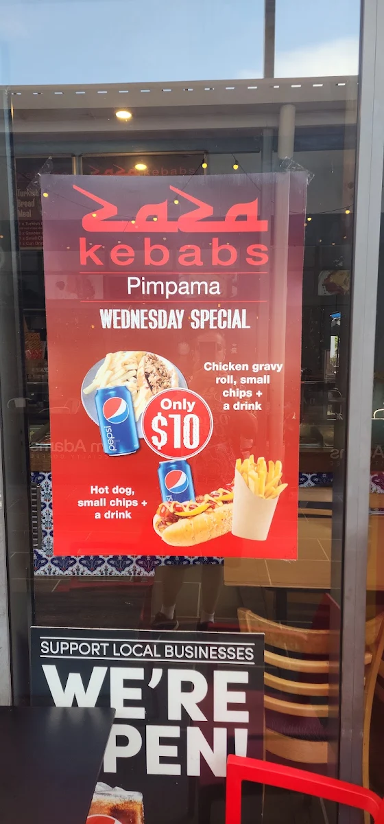 Menu, Zaza Pimpama