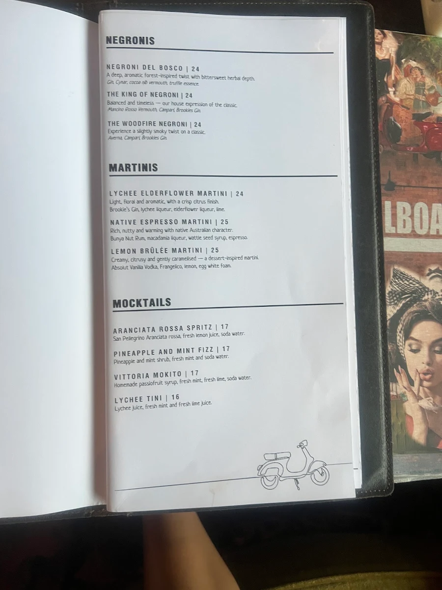 Menu, Balboa Italian Restaurant