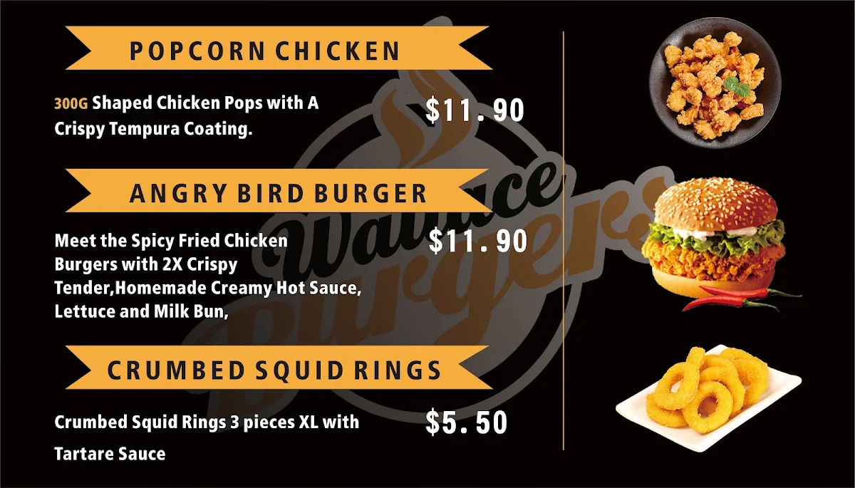 Menu, Wallace Burger