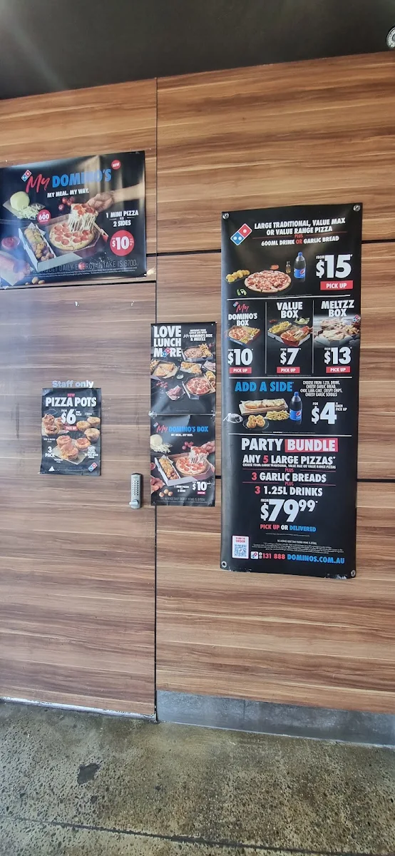 Menu, Domino's Pizza Blacktown