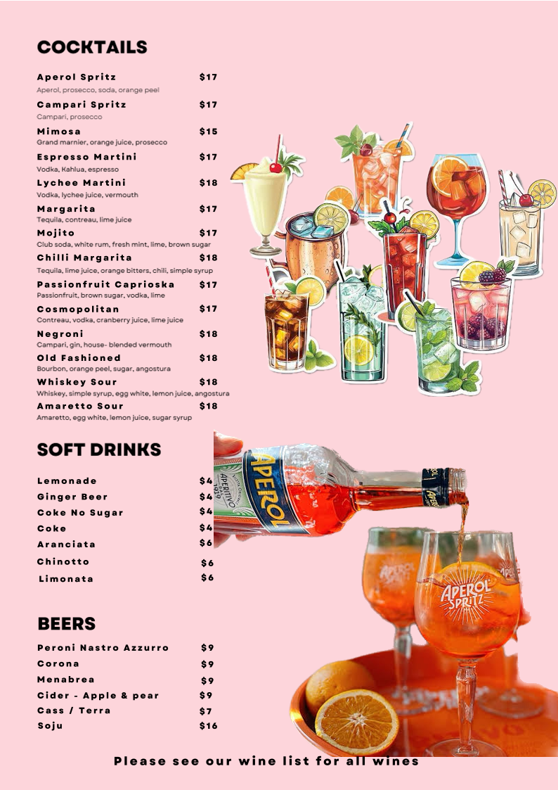 Menu, Barone
