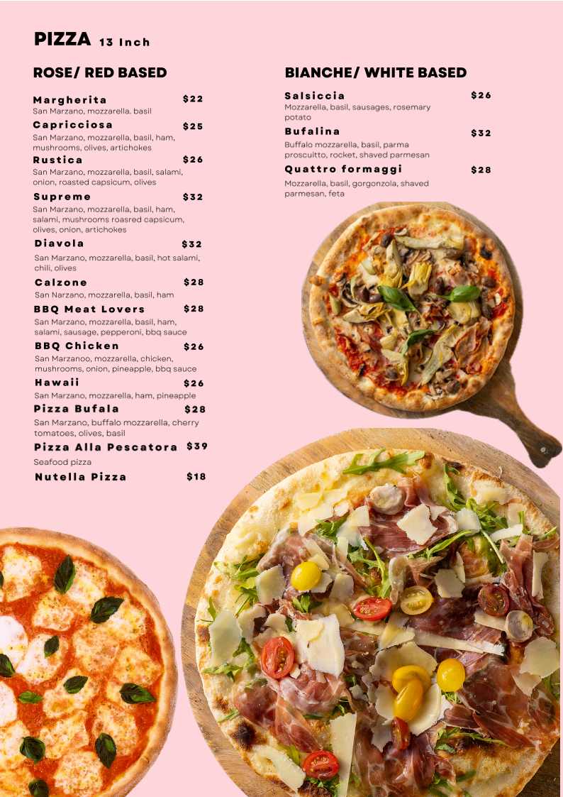 Menu, Barone