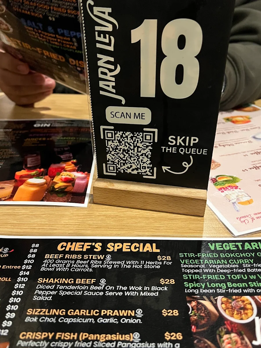 Menu, Jarn Leva Mt Barker