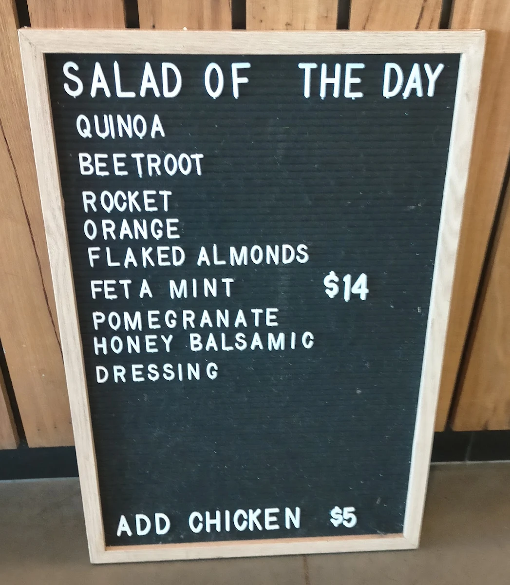 Menu, Untitled Cafe - Armstrong Creek