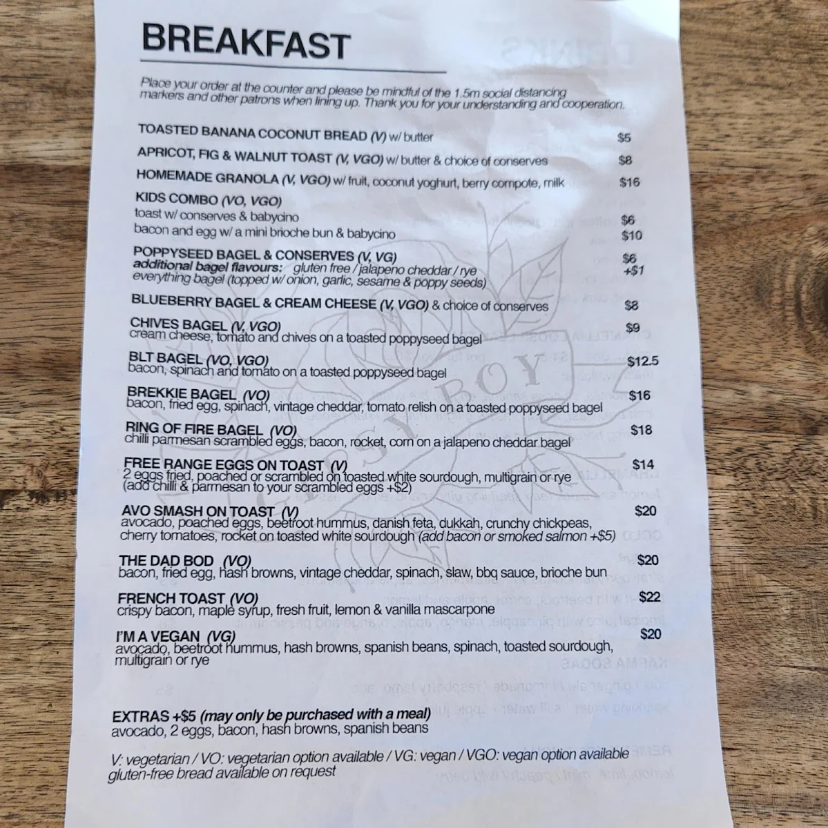 Menu, Gipsy Boy